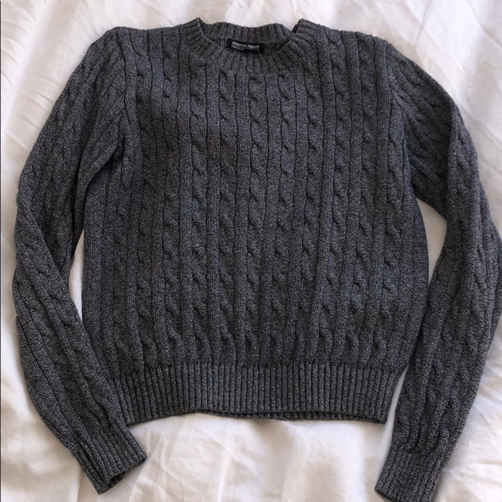 ~SOLD~Marled gray cotton sweater